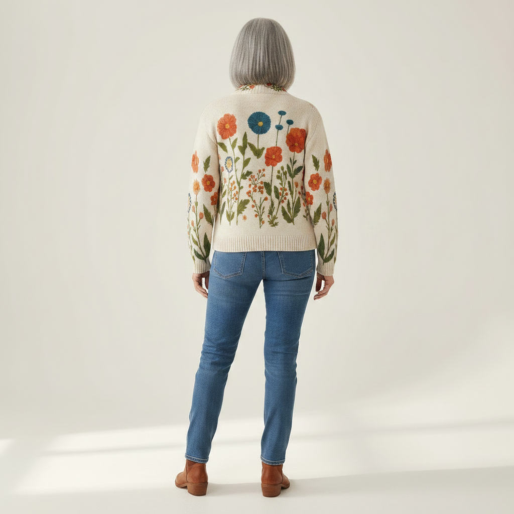 Andrée | Cardigan à motif de fleurs sauvages