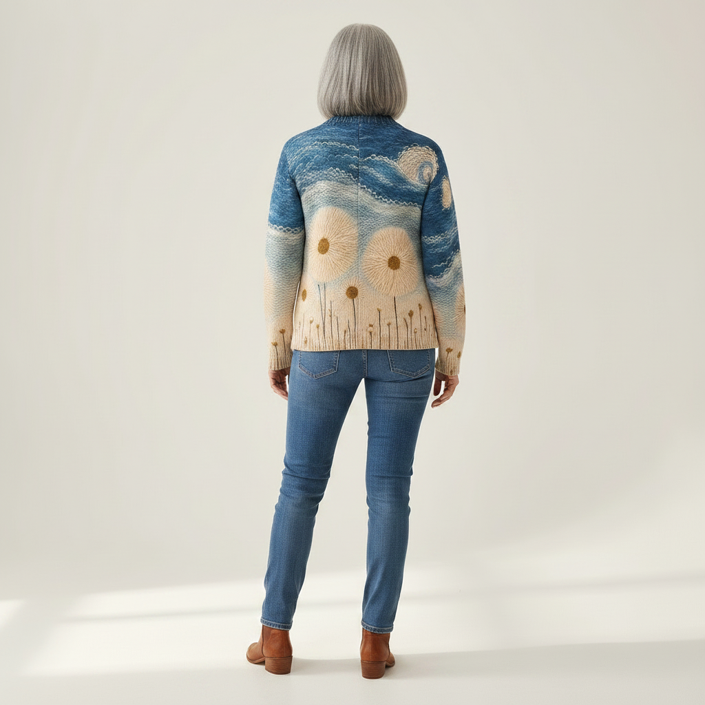 Reine | Cardigan à motif de pissenlits