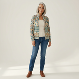 Ginette | Cardigan à bordure florale
