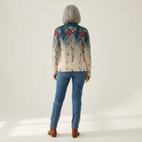 Marion | Cardigan à motif de plumes de paon