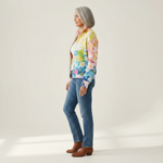 Ursule | Cardigan à motif floral aquarelle
