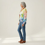 Ursule | Cardigan à motif floral aquarelle