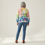 Ursule | Cardigan à motif floral aquarelle