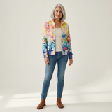 Ursule | Cardigan à motif floral aquarelle