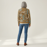 Brigitte | Cardigan à motif de chevaux et de cactus