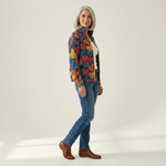 Suzette | Cardigan à motif de cœurs multicolores