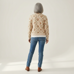 Irma | Cardigan à fines volutes fleuries