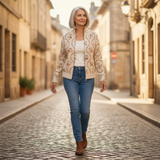 Irma | Cardigan à fines volutes fleuries
