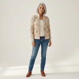 Irma | Cardigan à fines volutes fleuries
