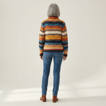 Célestine | Cardigan à motif zigzag multicolore