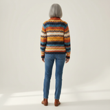 Célestine | Cardigan à motif zigzag multicolore