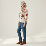 Marguerite | Cardigan à motif de roses vintage