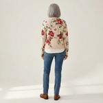 Marguerite | Cardigan à motif de roses vintage
