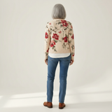 Marguerite | Cardigan à motif de roses vintage