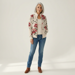 Marguerite | Cardigan à motif de roses vintage