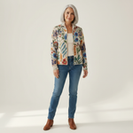 Bérangère | Cardigan à motif floral botanique