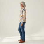 Angèle | Cardigan à motif de feuilles multicolores