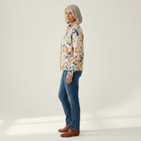 Angèle | Cardigan à motif de feuilles multicolores