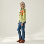 Claudie | Cardigan à motif de lys coloré