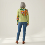 Claudie | Cardigan à motif de lys coloré