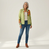 Claudie | Cardigan à motif de lys coloré