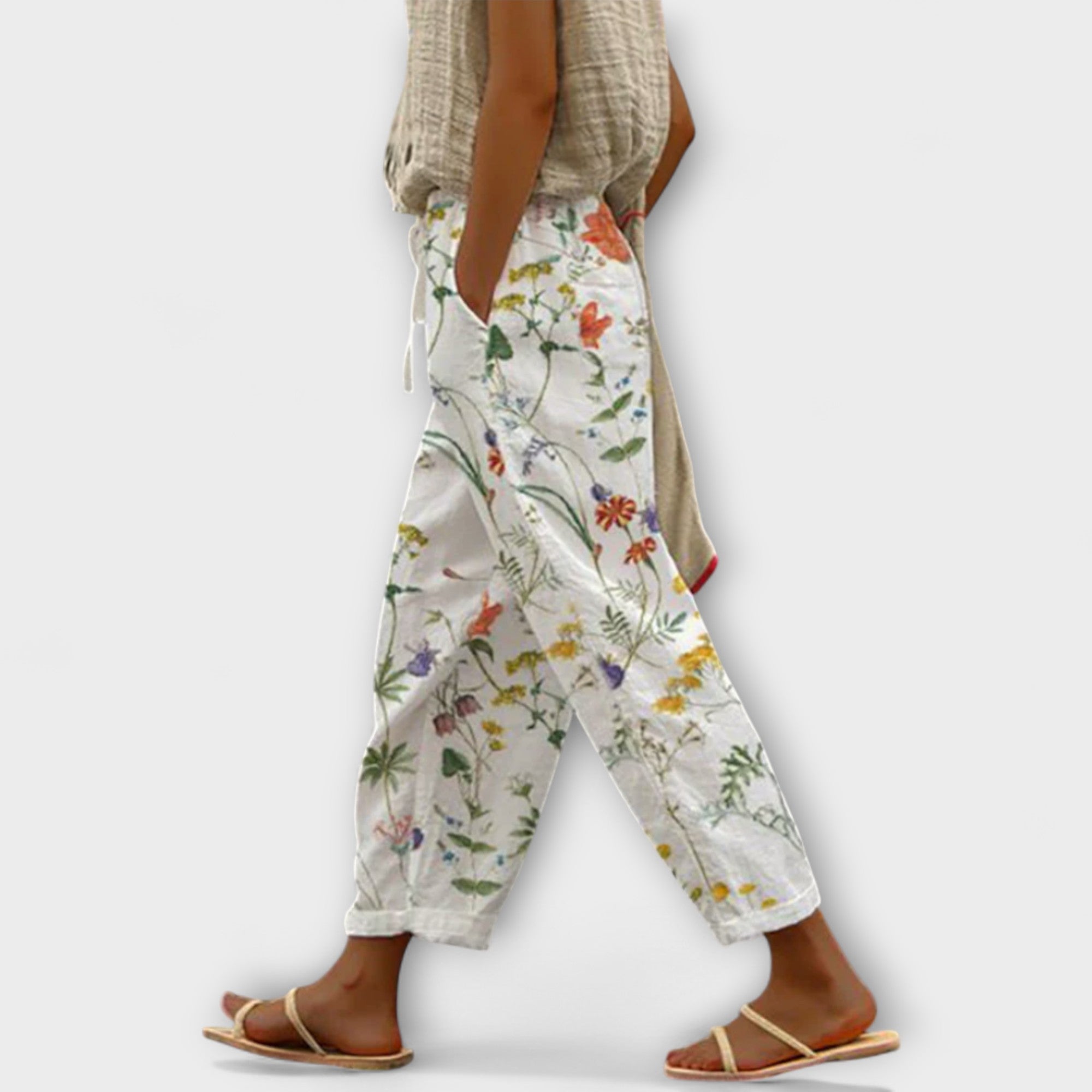 Airish – Pantalon décontracté imprimé à boutons