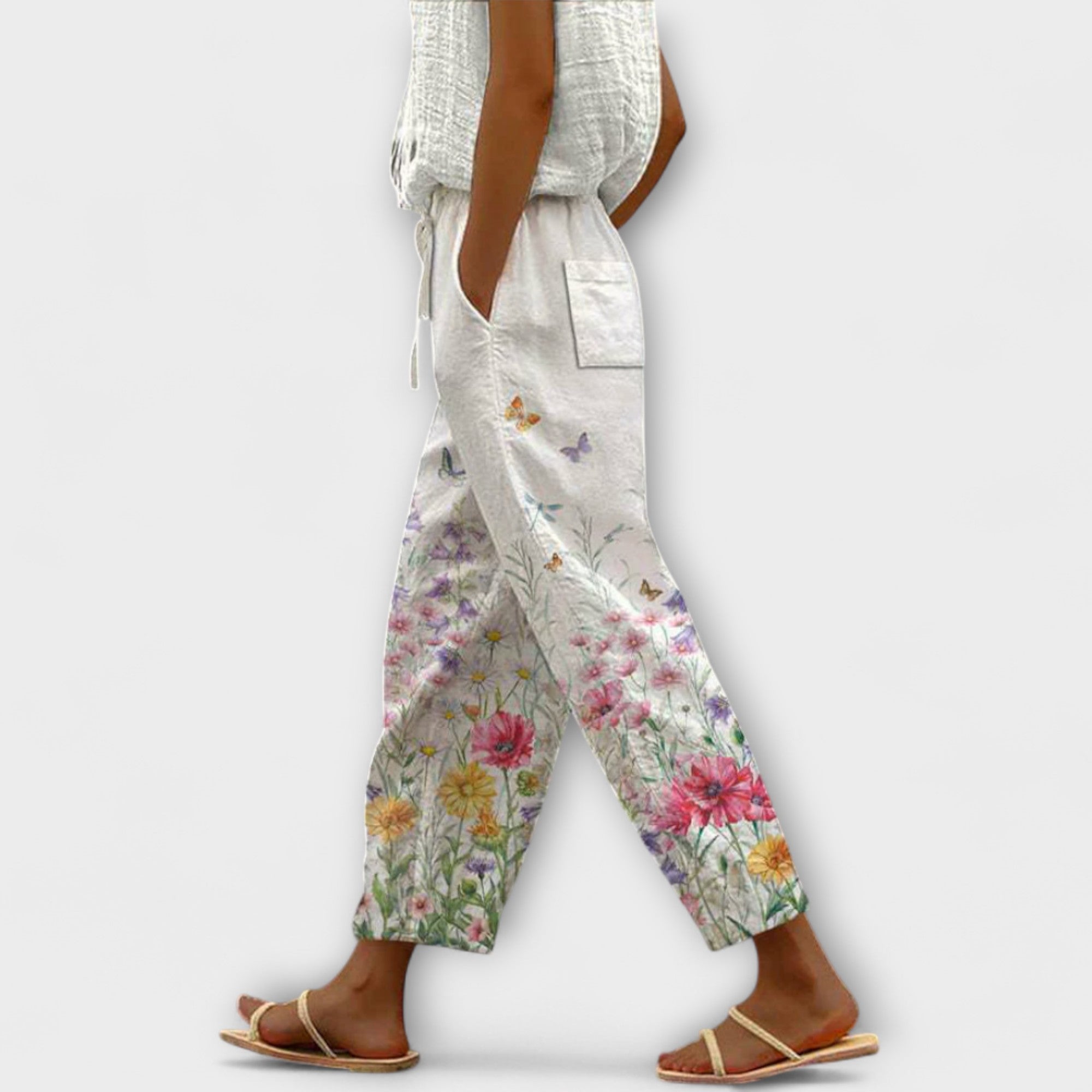 Airish – Pantalon décontracté imprimé à boutons