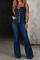 Alice - Salopette en denim jambes larges