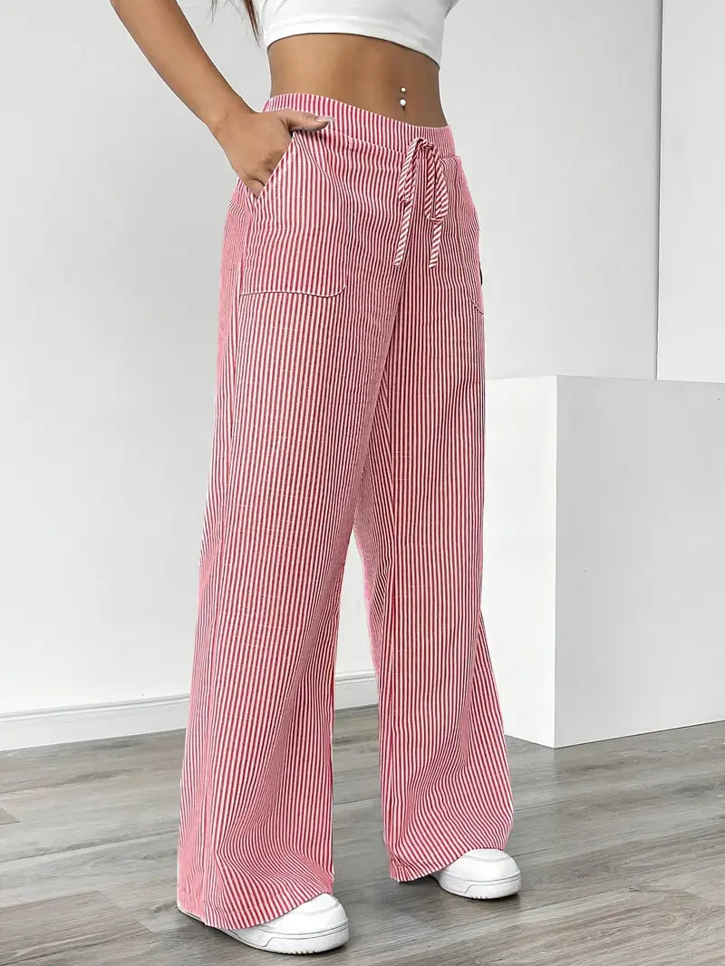 Alina | Pantalon rayé élégant à poches