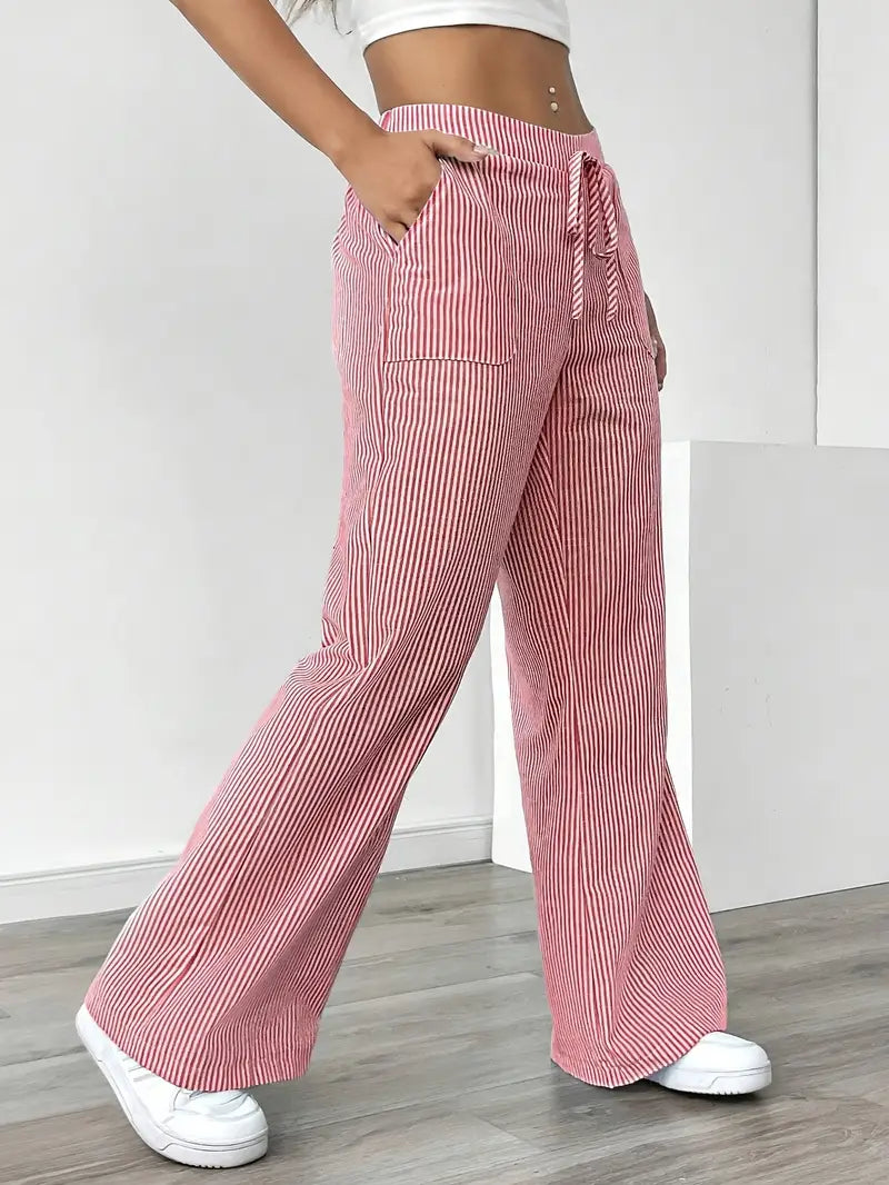 Alina | Pantalon rayé élégant à poches