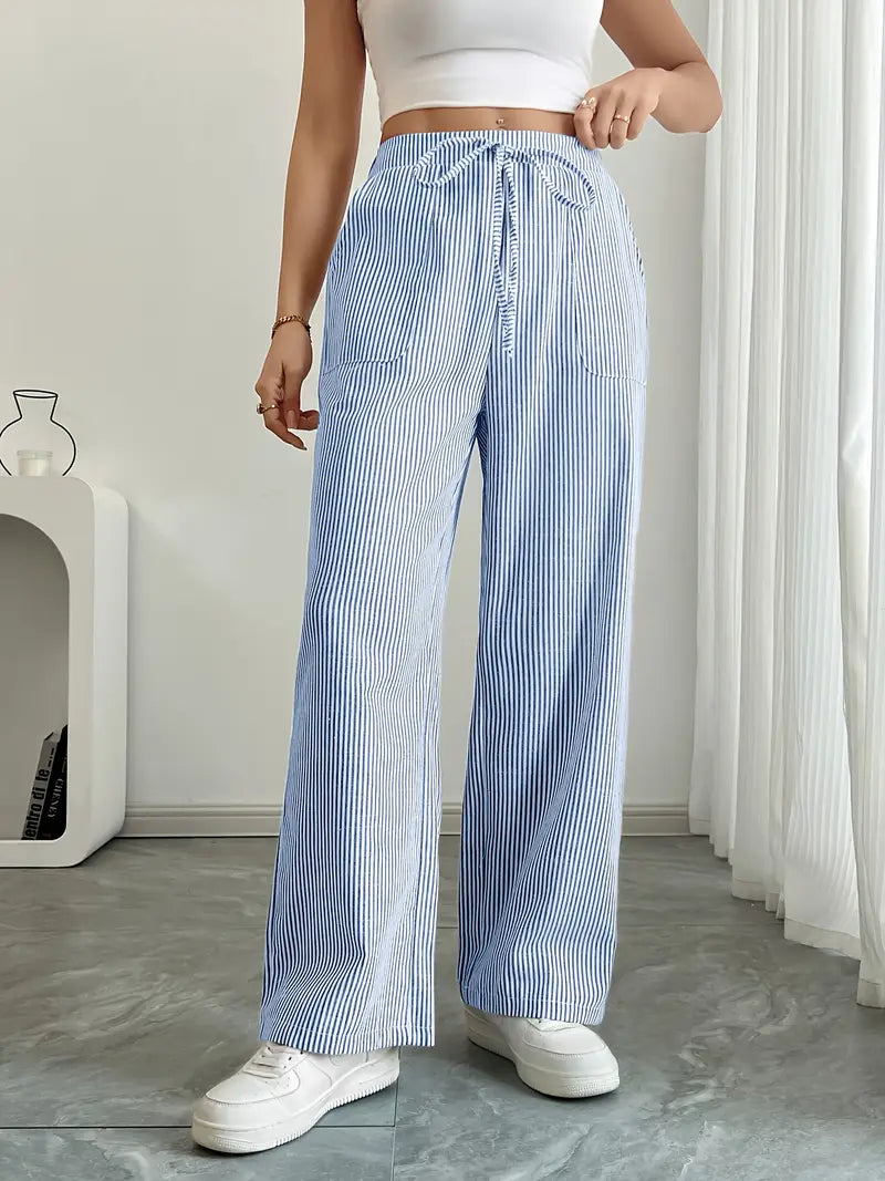 Alina | Pantalon rayé élégant à poches
