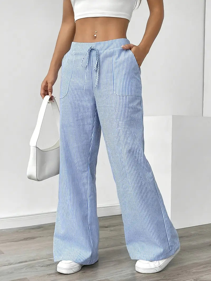 Alina | Pantalon rayé élégant à poches