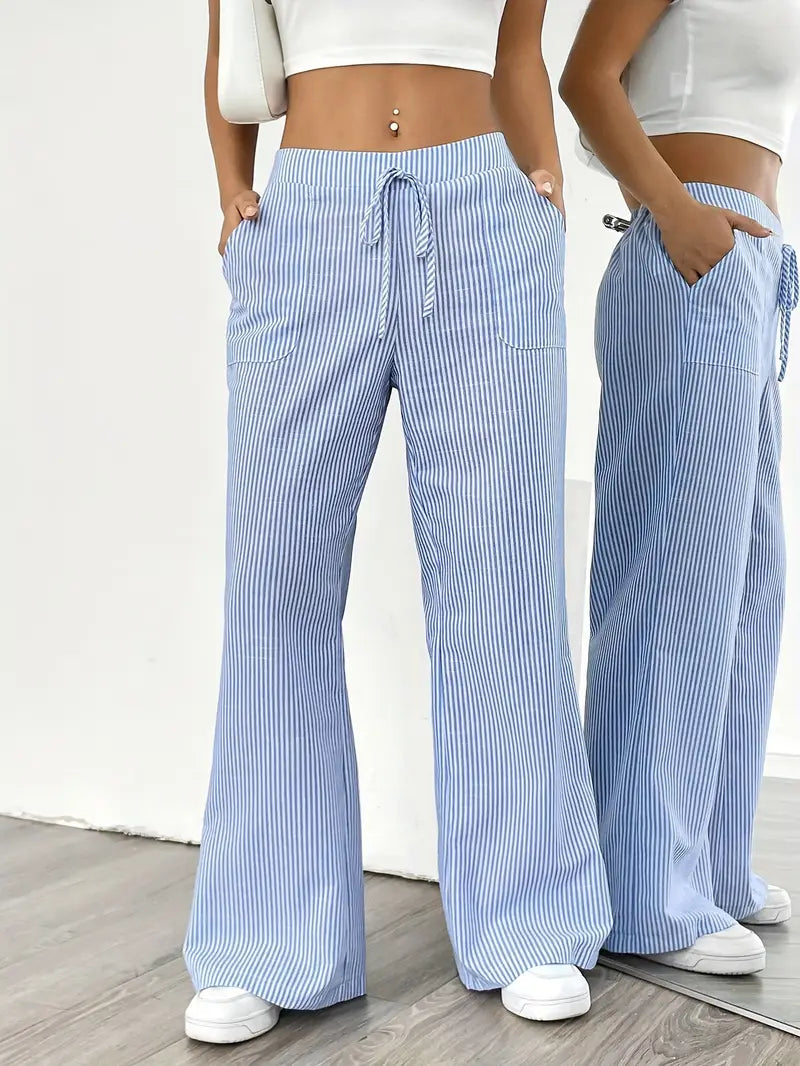 Alina | Pantalon rayé élégant à poches
