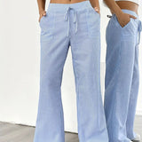 Alina | Pantalon rayé élégant à poches