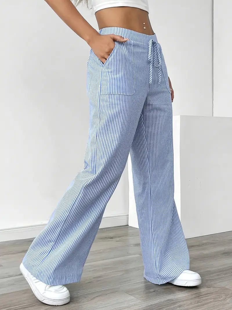 Alina | Pantalon rayé élégant à poches