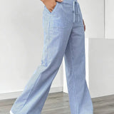 Alina | Pantalon rayé élégant à poches
