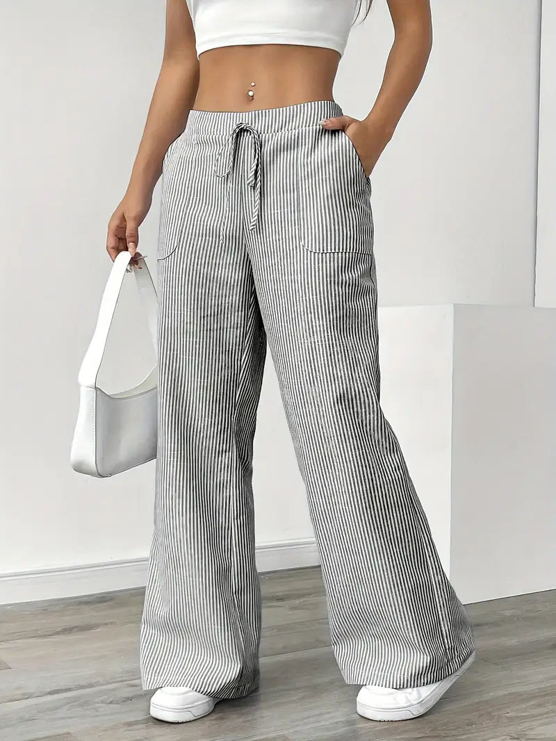 Alina | Pantalon rayé élégant à poches