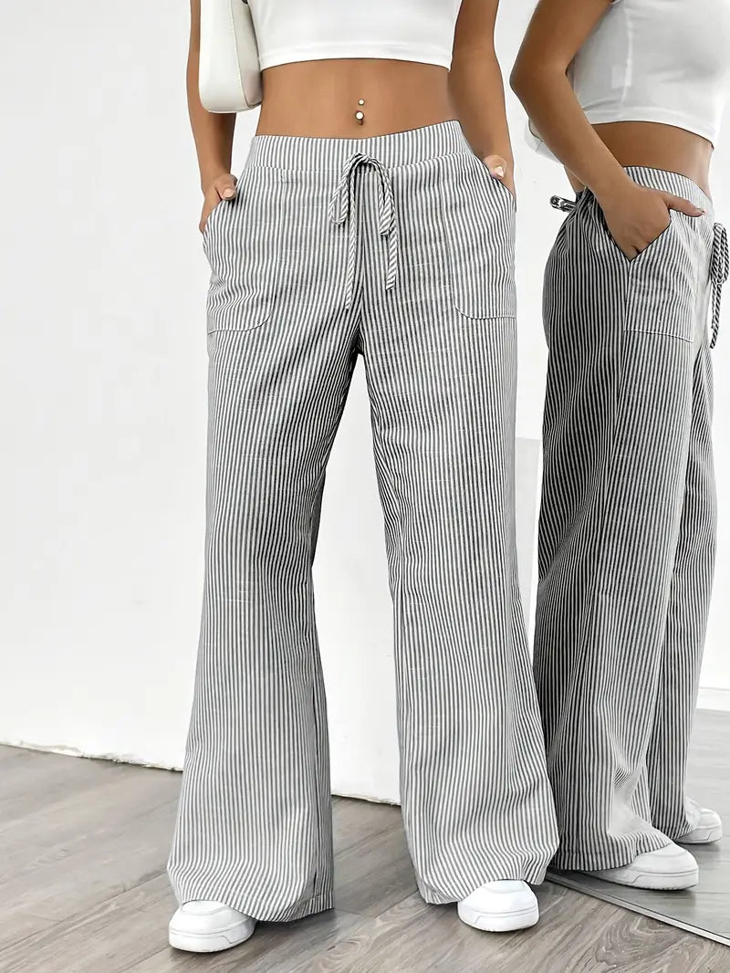 Alina | Pantalon rayé élégant à poches