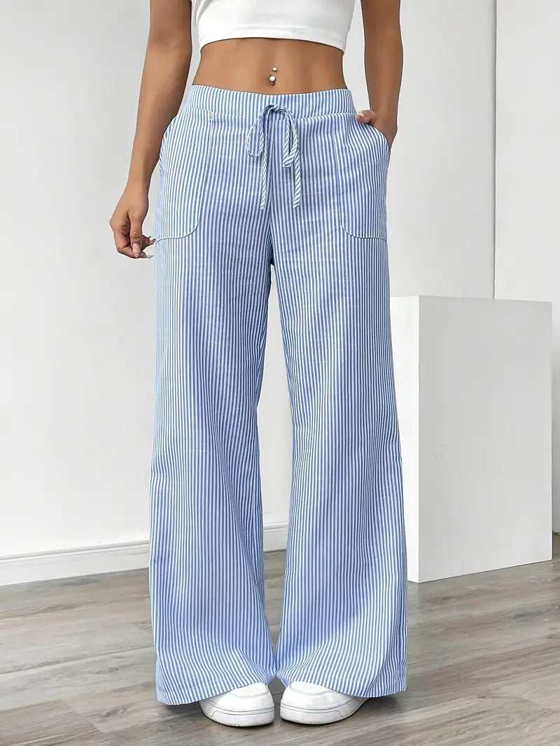 Alina | Pantalon rayé élégant à poches