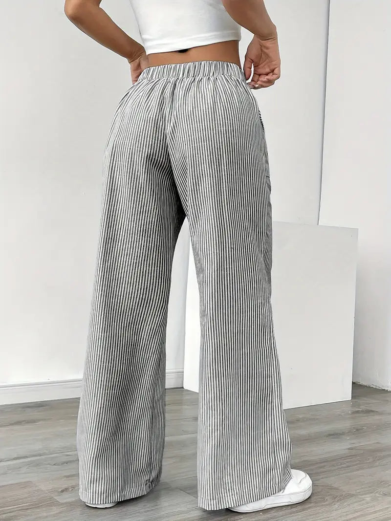 Alina | Pantalon rayé élégant à poches