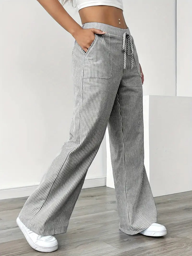 Alina | Pantalon rayé élégant à poches