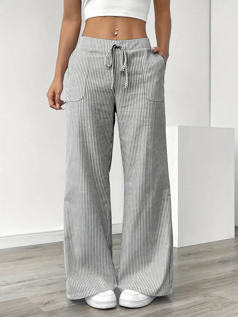 Alina | Pantalon rayé élégant à poches