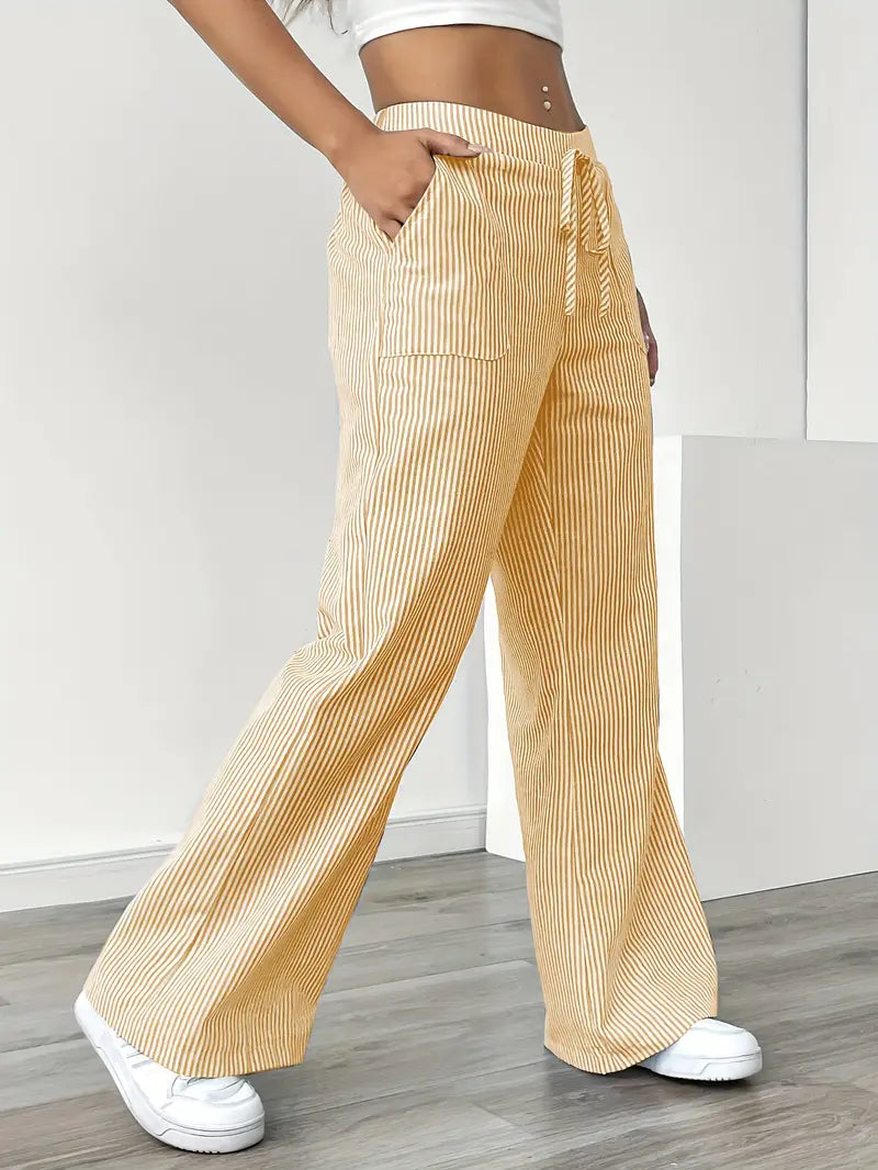 Alina | Pantalon rayé élégant à poches