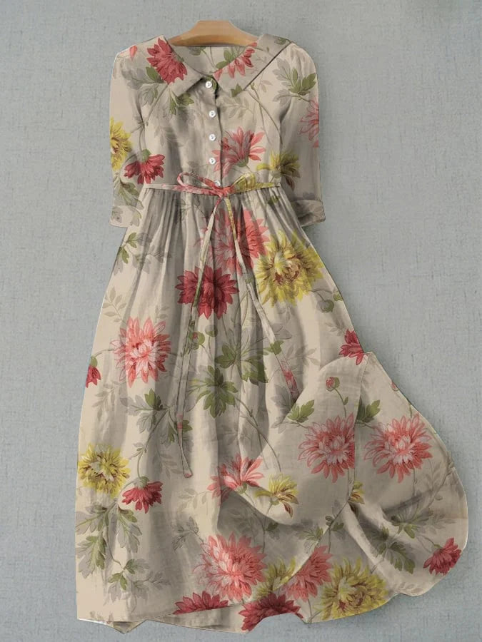 Andrea | Robe chemise à taille nouée pour femme