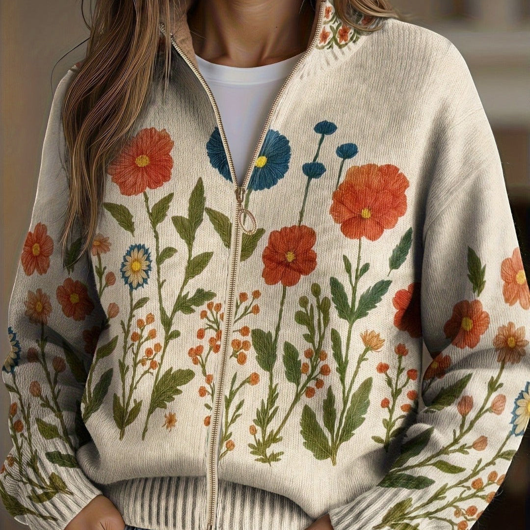Andrée | Cardigan à motif de fleurs sauvages