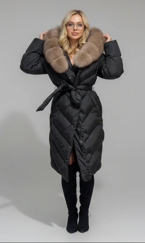 Aurelia | Manteau long avec fourrure