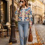 Bérangère | Cardigan à motif floral botanique