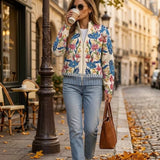 Bérangère | Cardigan à motif floral botanique