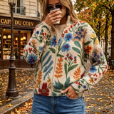Bérangère | Cardigan à motif floral botanique