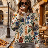 Bérangère | Cardigan à motif floral botanique